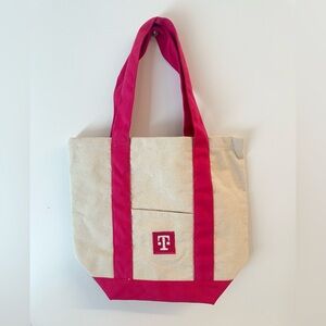 Tote Bag with Pink Accents